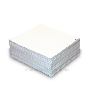 3 hole cut-sheet braille paper